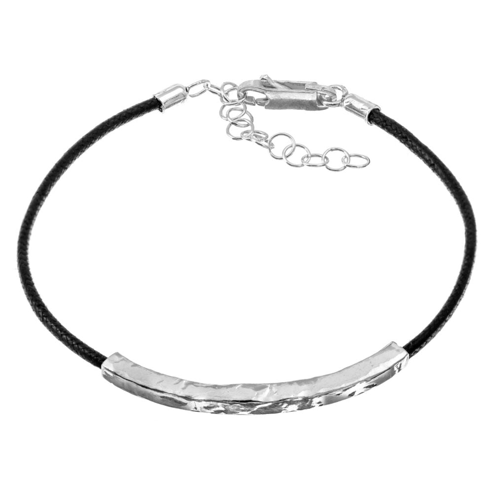 Siwa – bracciale in argento naturale e cordino