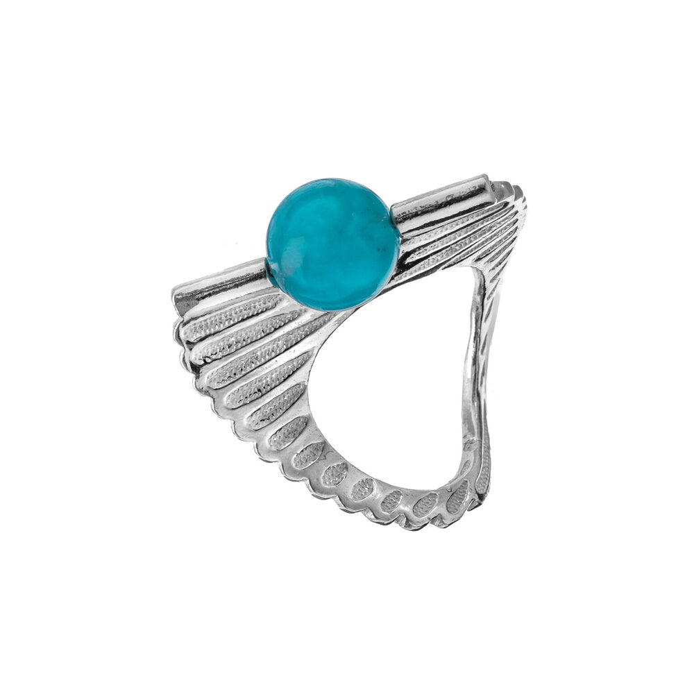 Namib – anello in argento naturale e pietra