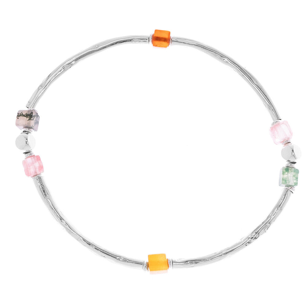 Antilla – bracciale in argento naturale e pietre
