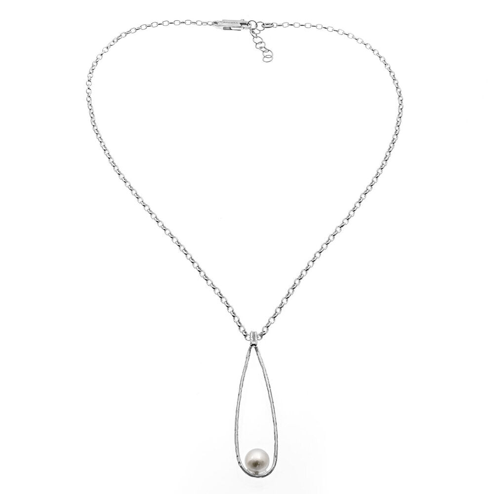 Giulia – collana in argento naturale e perle