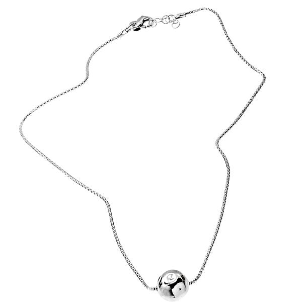 Sfera – collana in argento naturale