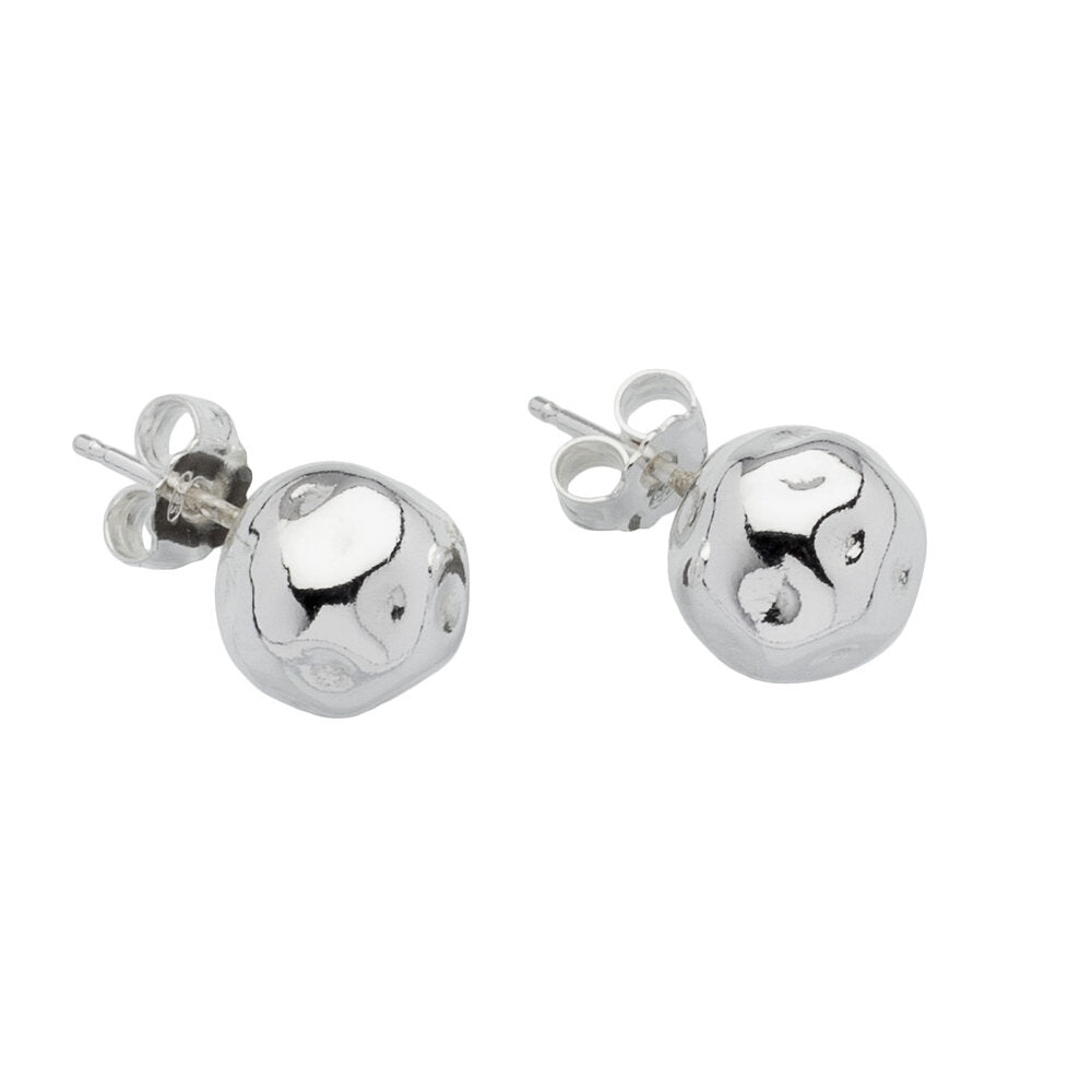Sfera – orecchini in argento naturale