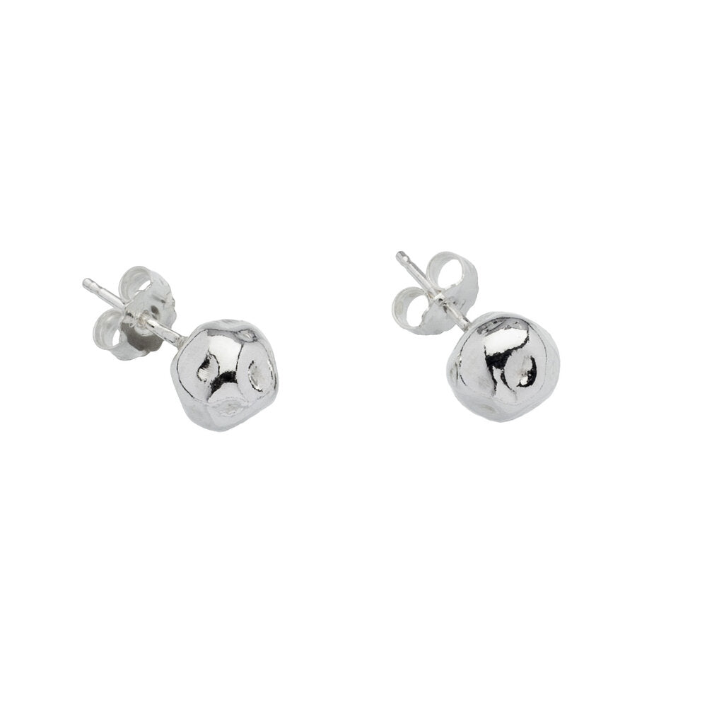 Sfera – orecchini in argento naturale