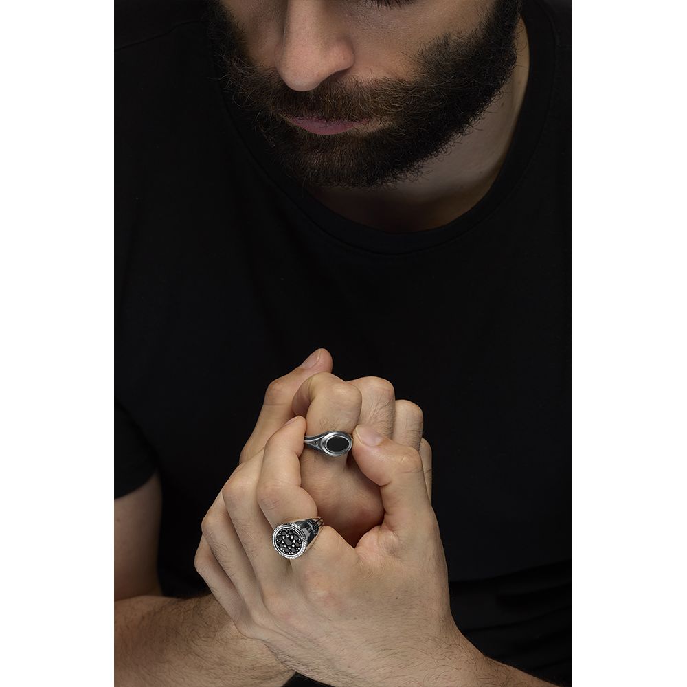 Anello Gemma Black Ovale