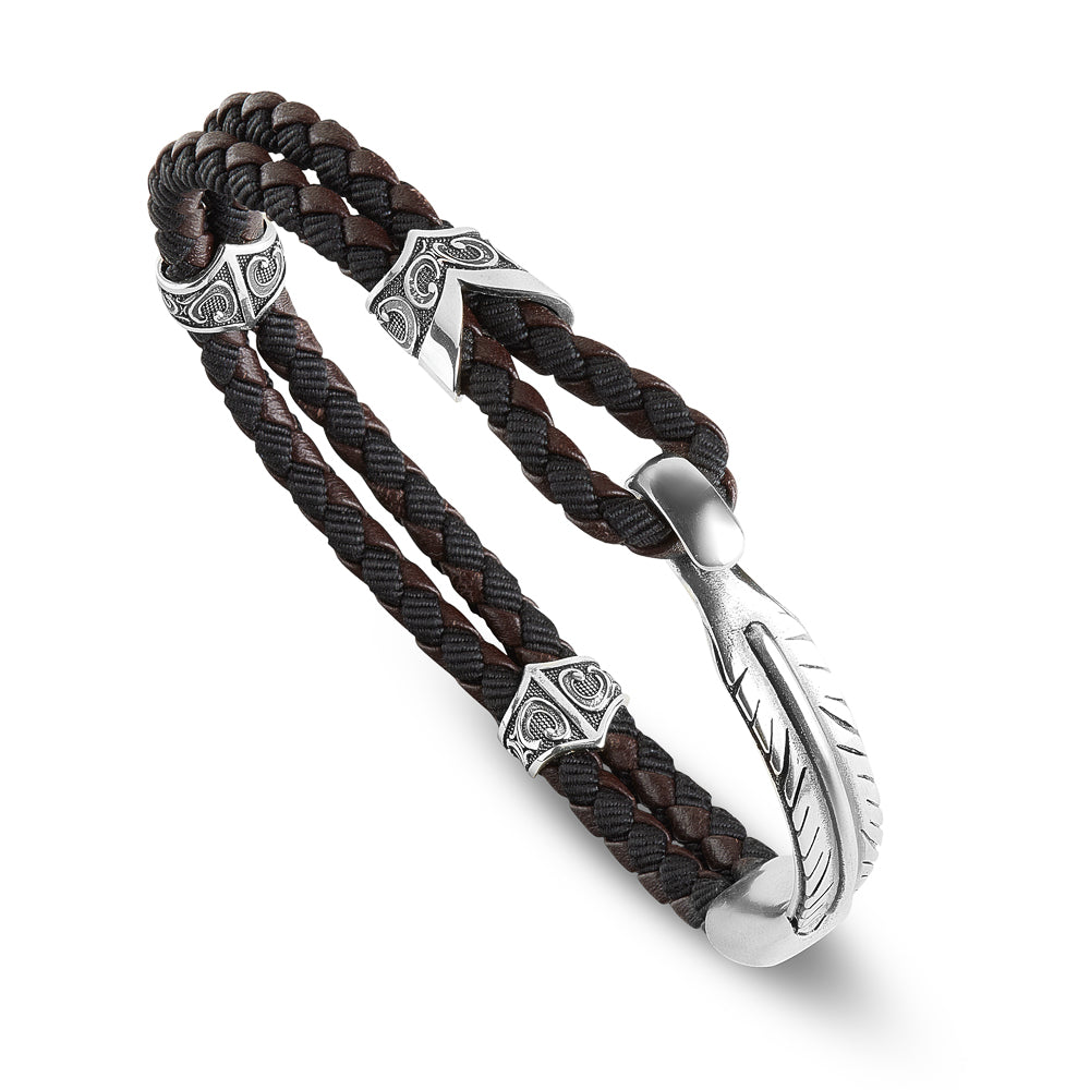 Bracciale Piuma D’aquila Pelle