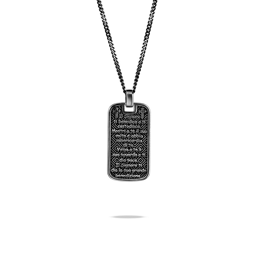 Collana Placca Tau con Preghiera