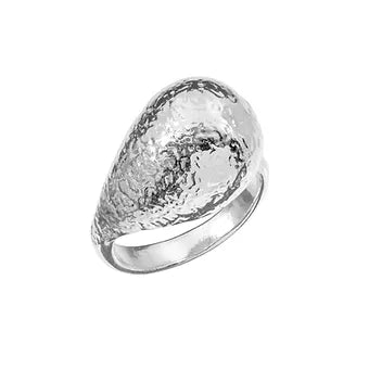Sand – anello in argento naturale