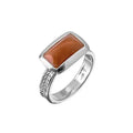 Nara – anello in argento naturale e pietre