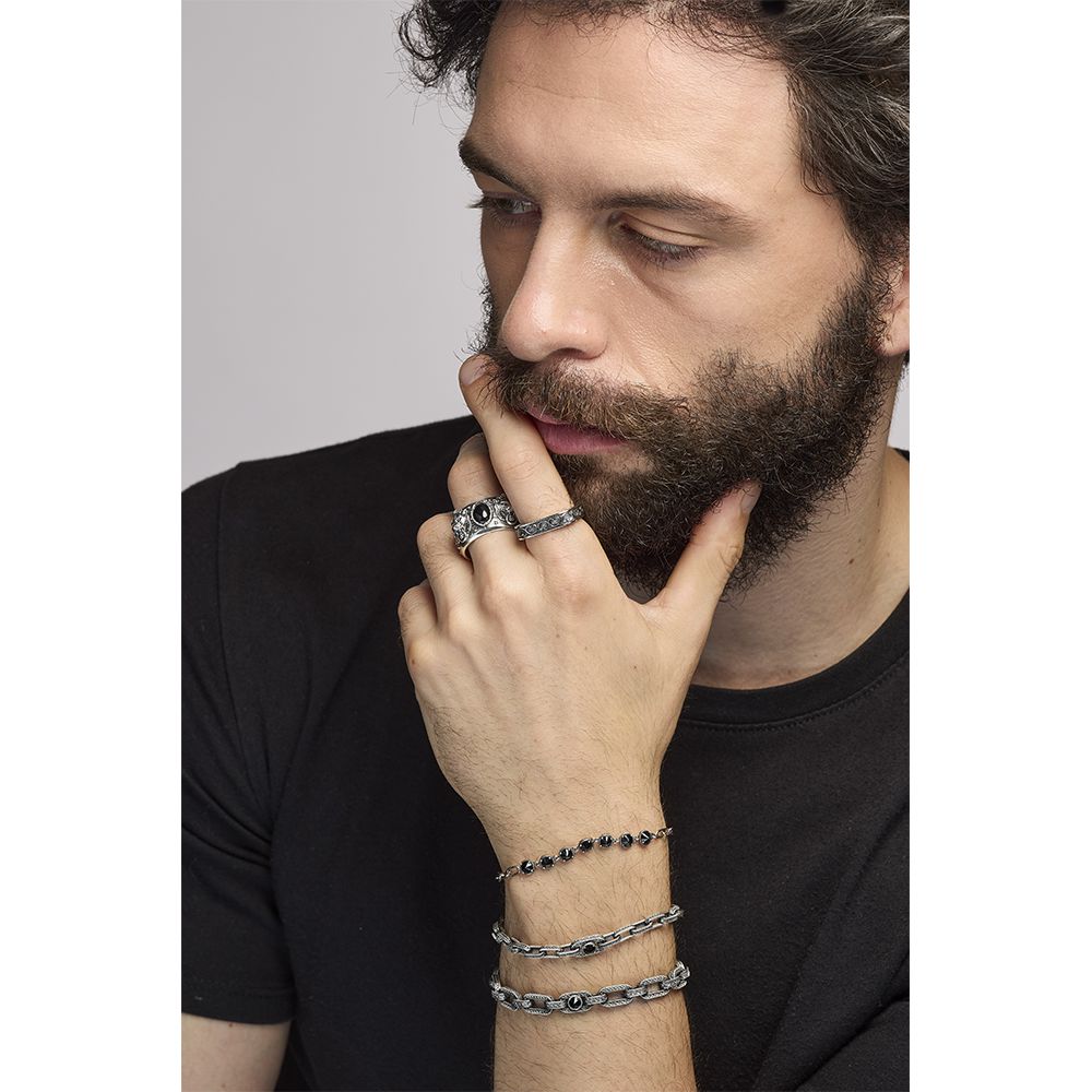 Anello Barocco Quadrato Uomo