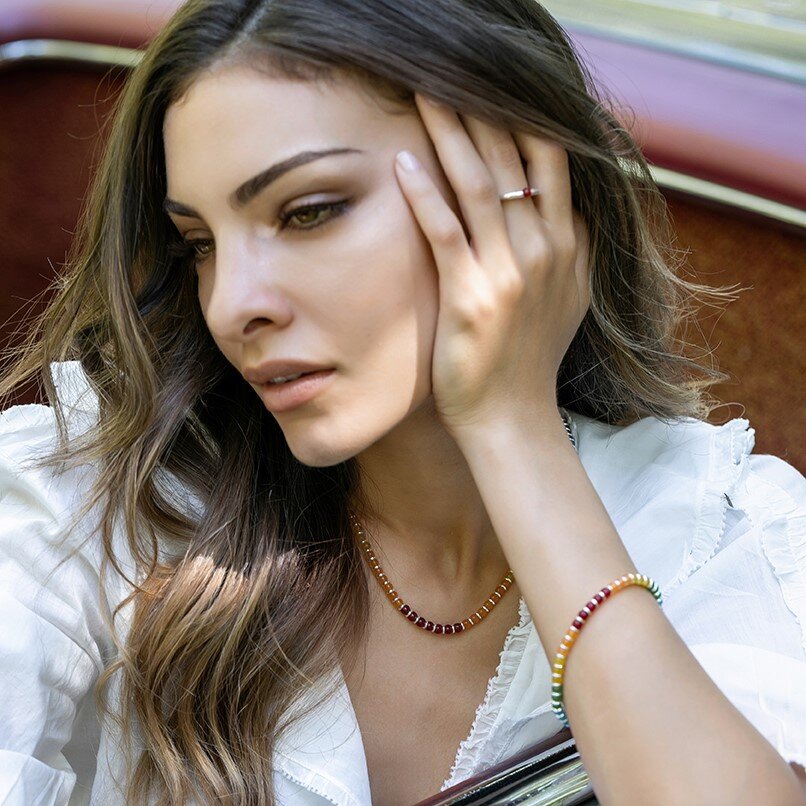 Armonia – collana in argento naturale e pietre